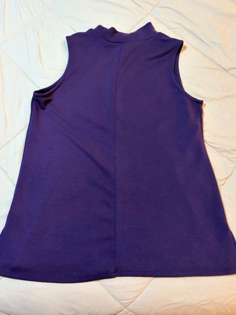 GAIAM Purple Tank Top Mock Turtle Neck - Women's XL - Preowned - 2232 - Picture 3 of 3